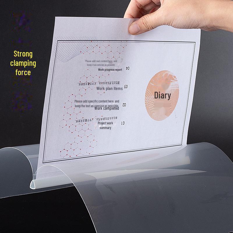 Carpeta Transparente A4 con Clip y Cajón - Oficina, Currículum, Informe, Colorida