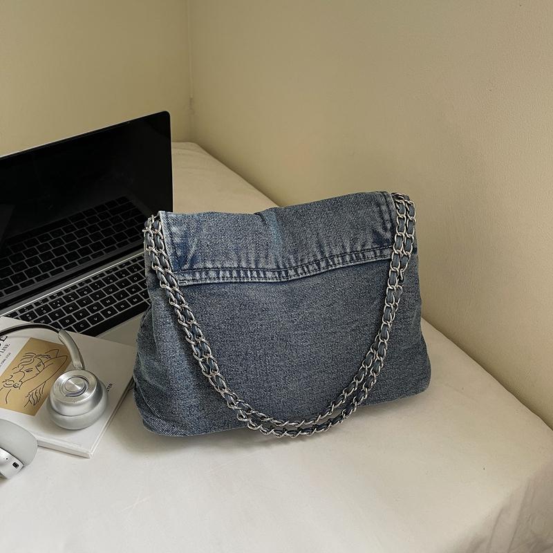 Denim Bag Chains Crossbody Bag Women's Shoulder Bag