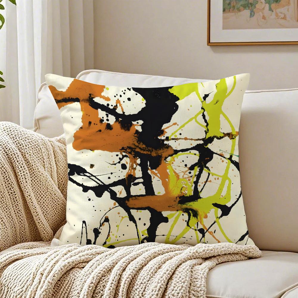 JJackson Pollock Pillow Abstract Art Cushion Cover Pillowcase Antidustmite living Room Sofa Decor Cushion Room
