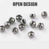 100pcs Fishing Weights Sinkers Fishing Tackle Accessories Open Mouth Design Weights Split Shot Fishing Sinkers 5 Sizes
