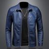 Men's Slim Fit Stand Collar Leather Jacket - Trendy Korean Style for Spring 2023
