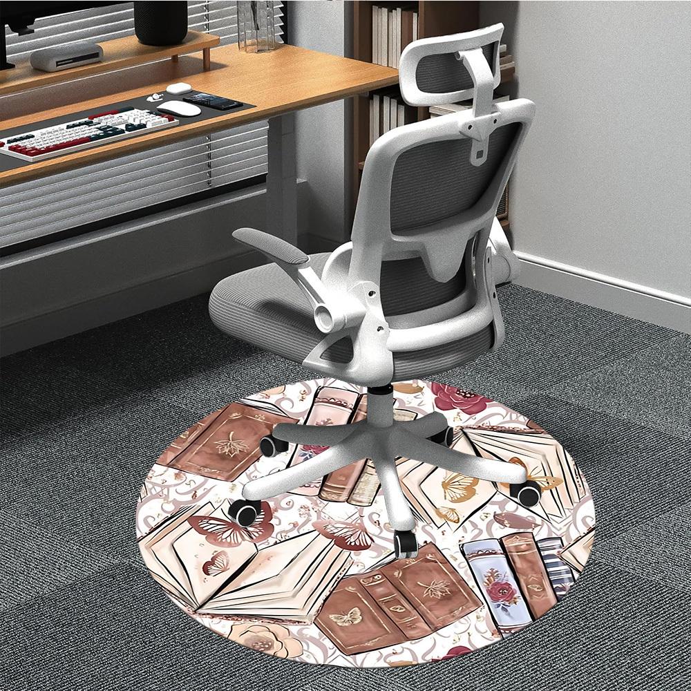 

1pc Bookshelf Chair Carpet for Office, Soft Flannel Throw Mat, Perfect for Office, Holiday Party Decoration Choice yy260320124 80cm by 80cm