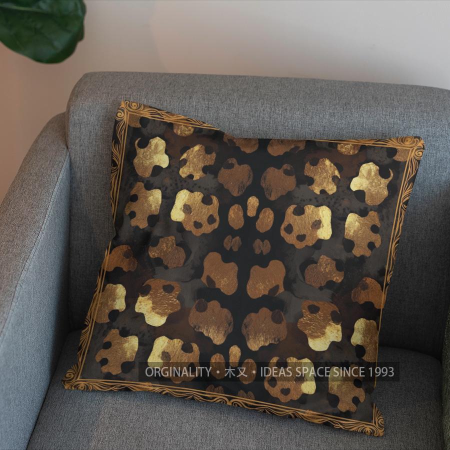 2D Colorful Geometric Leopard-Printed Pillow Cover Pattern Cushion Cover Suitable For Sofa Bedroom Car Pillow Cover