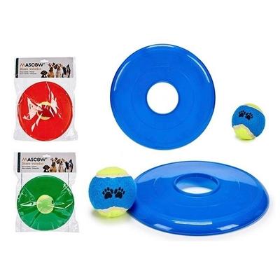 Frisbee-skive med bold til hund hundelegetøj