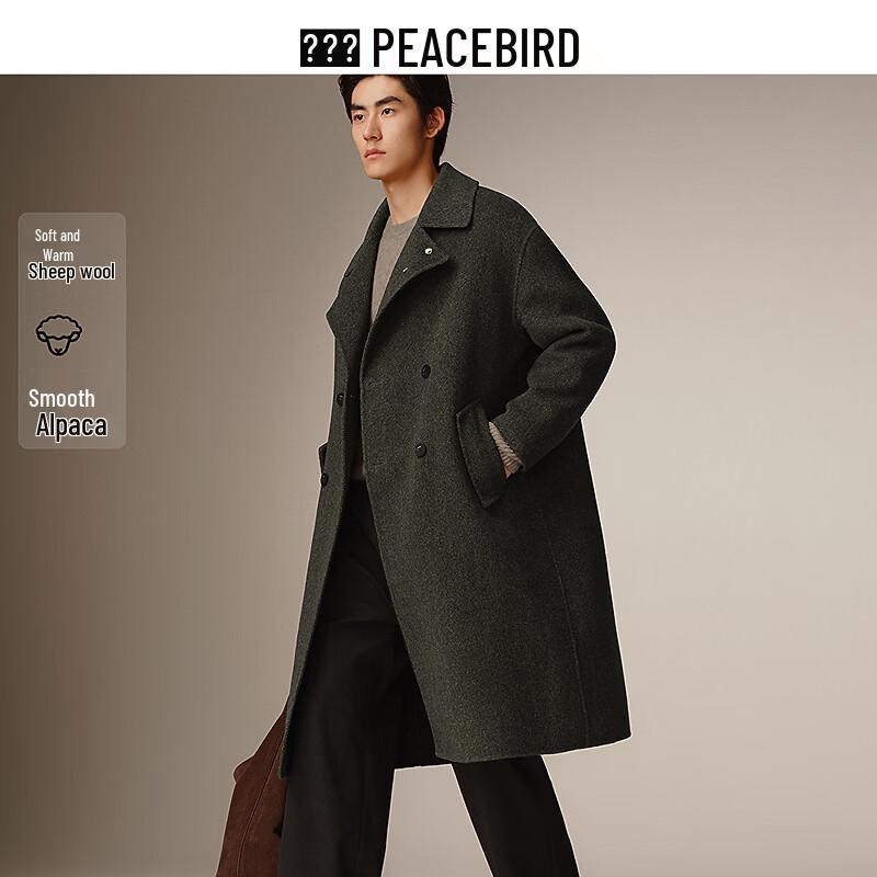 

Men s Wool Blend Double-Breasted Coat XL