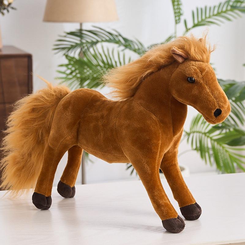 

Plush Horse Toy With Pp Cotton Filling For Kids And Collectors 30cm коричневый