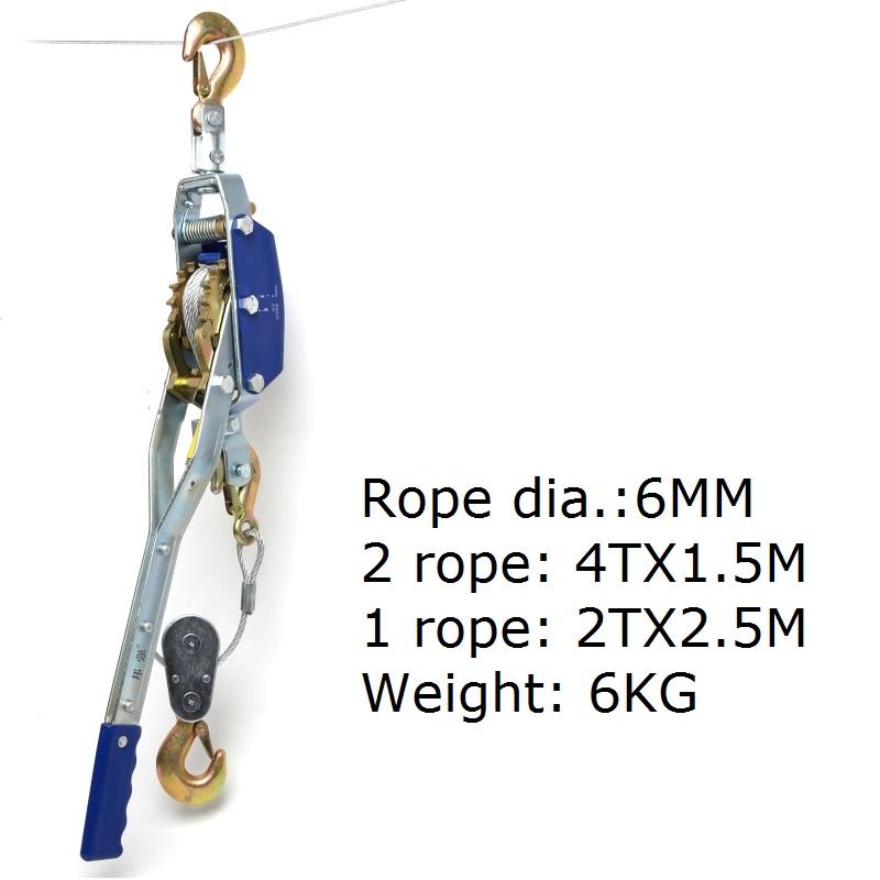 1T-2T Japanese style ratchet cable puller hand steel wire rope winch puller pulling wire grip Industrial grade webbing sling.