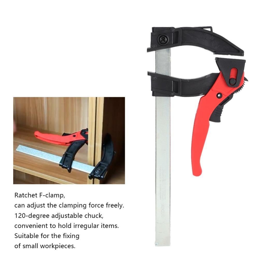 Heavy Ratchet F Clamp Adjustable Quick Grip Clamp Durable Woodworking F Clamp DIY
