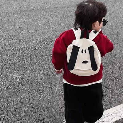 1 Pcs Backpack Cartoon Cute Dog Boys and Girls Small Book Bag Fashion Baby Contrast Canvas Travel Bag School Bags