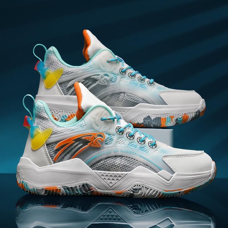 

Luminous Basketball Shoes High-Top Sports Shoes Non-Slip And Wear-Resistant Rubber Sports Basketball Shoes Practical Basketball Shoes Shock Absorption 45