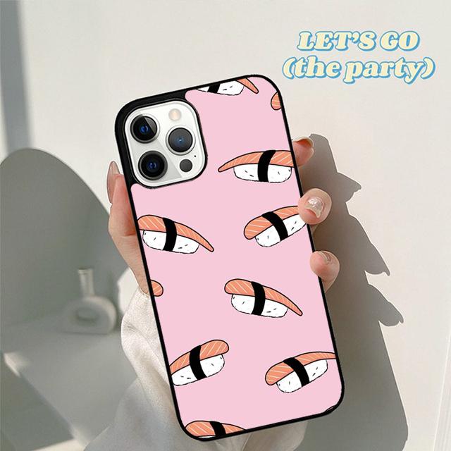 Autumu Kawaii Sushi Pattern Phone Case Cover for iPhone 17 Air 16 16e 15 12 11 13 14 Pro Max Apple Plus Coque