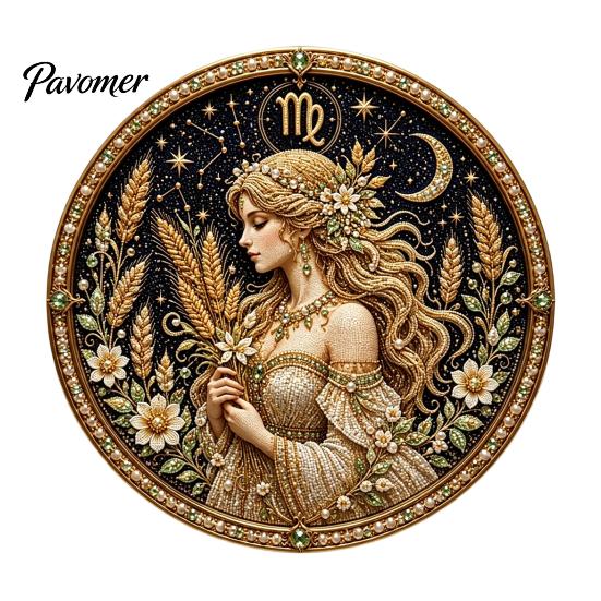 12 Zodiac Signs Faux Pearl Decor Sign Art Kit, DIY Painting Handmade Picture Kit Kits, Round 3D Constellation Wall Craft for Adults, Home Decoration