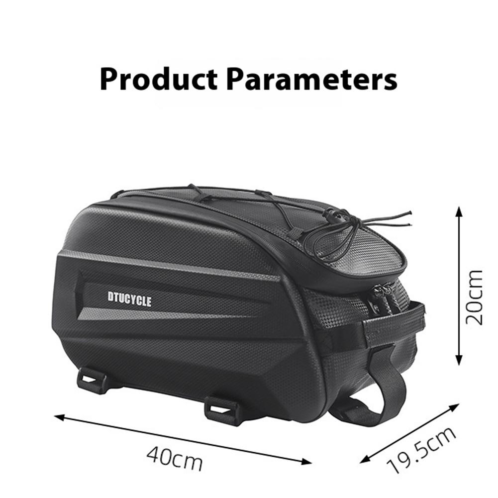 Bicycle Trunk Bag Waterproof Small Bicycle Rack Bag Zipper Closure Cycling Back Seat Cargo Bag for Outdoor Camping Hiking Sports