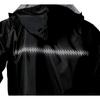 Men's Rain Suit (Water Resistance: 10,000mmH2O), Double Sleeves, Adjustable Hem Tape, Reflective Print on Back, Water-Resistant, Black, AS-4000-EL