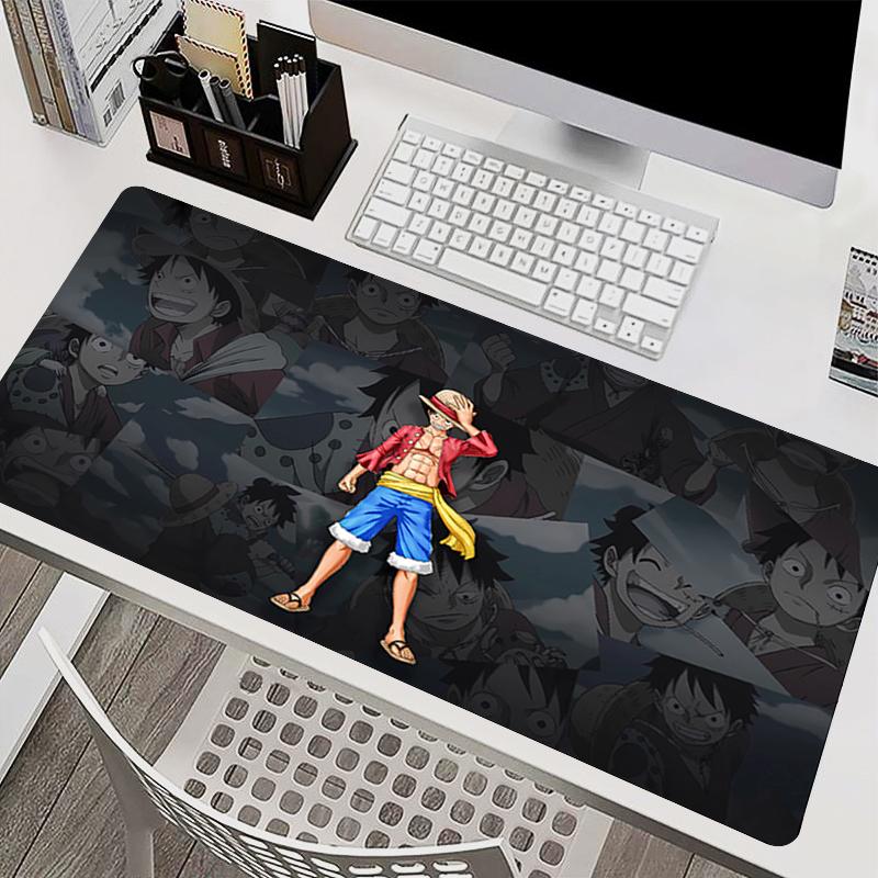 Oversized Anime Mouse Pad OOne PPiece Luffy Gaming Accessories Lock Edge Computer Mousepad Gamer Carpet Xxl Extended Desk Mat
