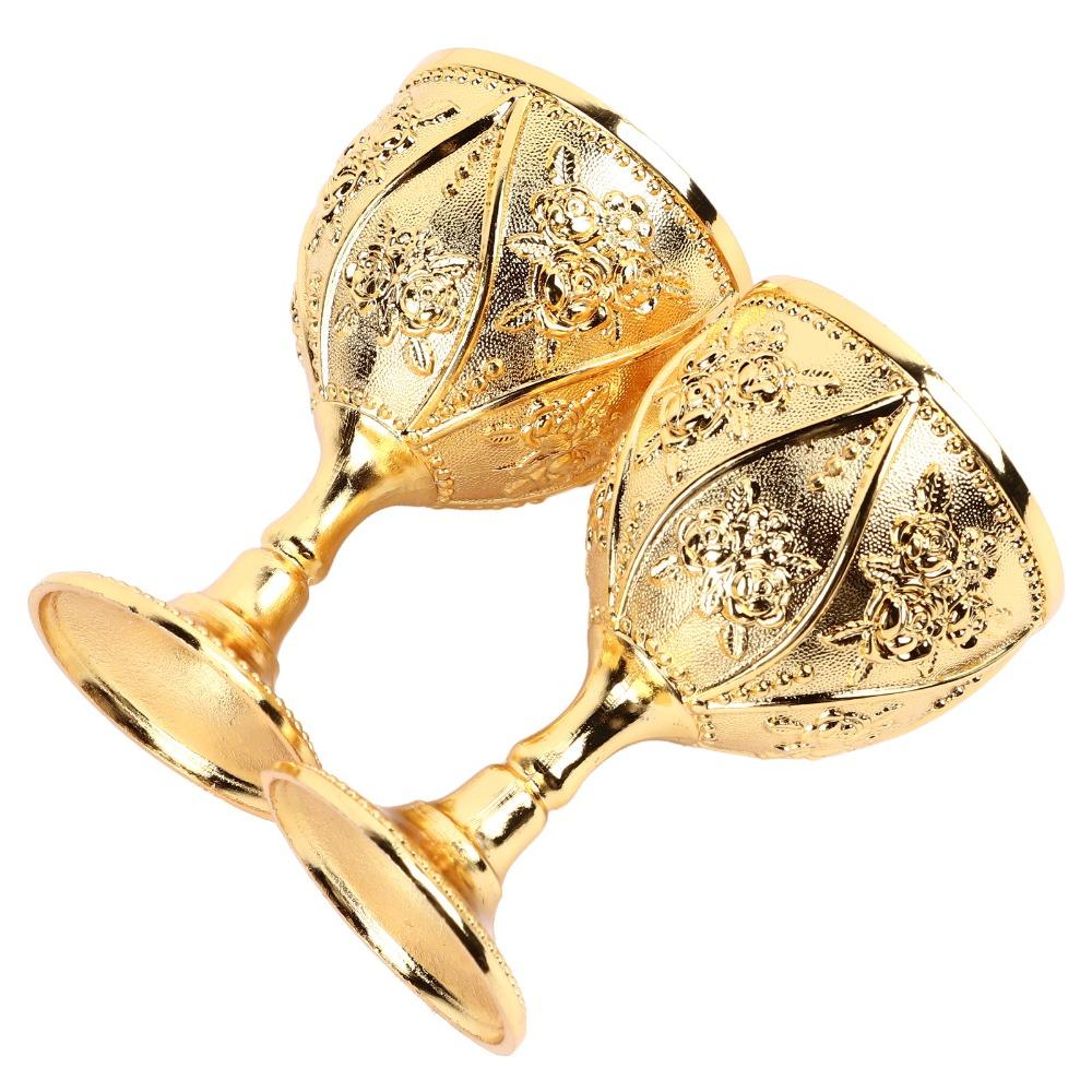 Zinc Alloy Wine Glass Gold Chalice Goblet Goblets & Chalices Shot Glass  For Wedding