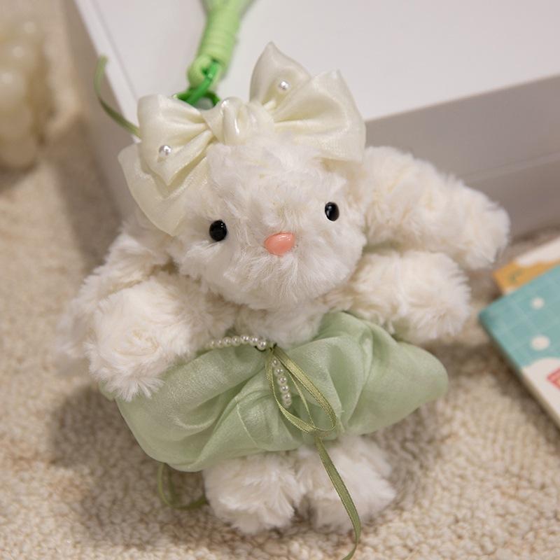 Cute Creative Sagging Rabbit Pendant Rabbit Detachable Hair Loop Plush Toy Doll Bag Keychain Gift