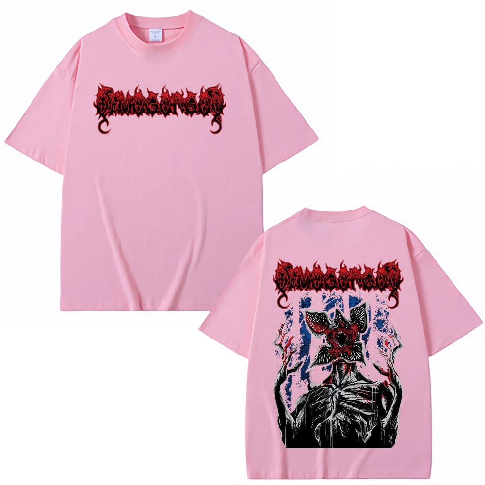 Eddie Munson The Demogorgon Hunter Men's Shirt Cannibal Flower Monster Graphic Short Sleeve Oversized Women T-shirts