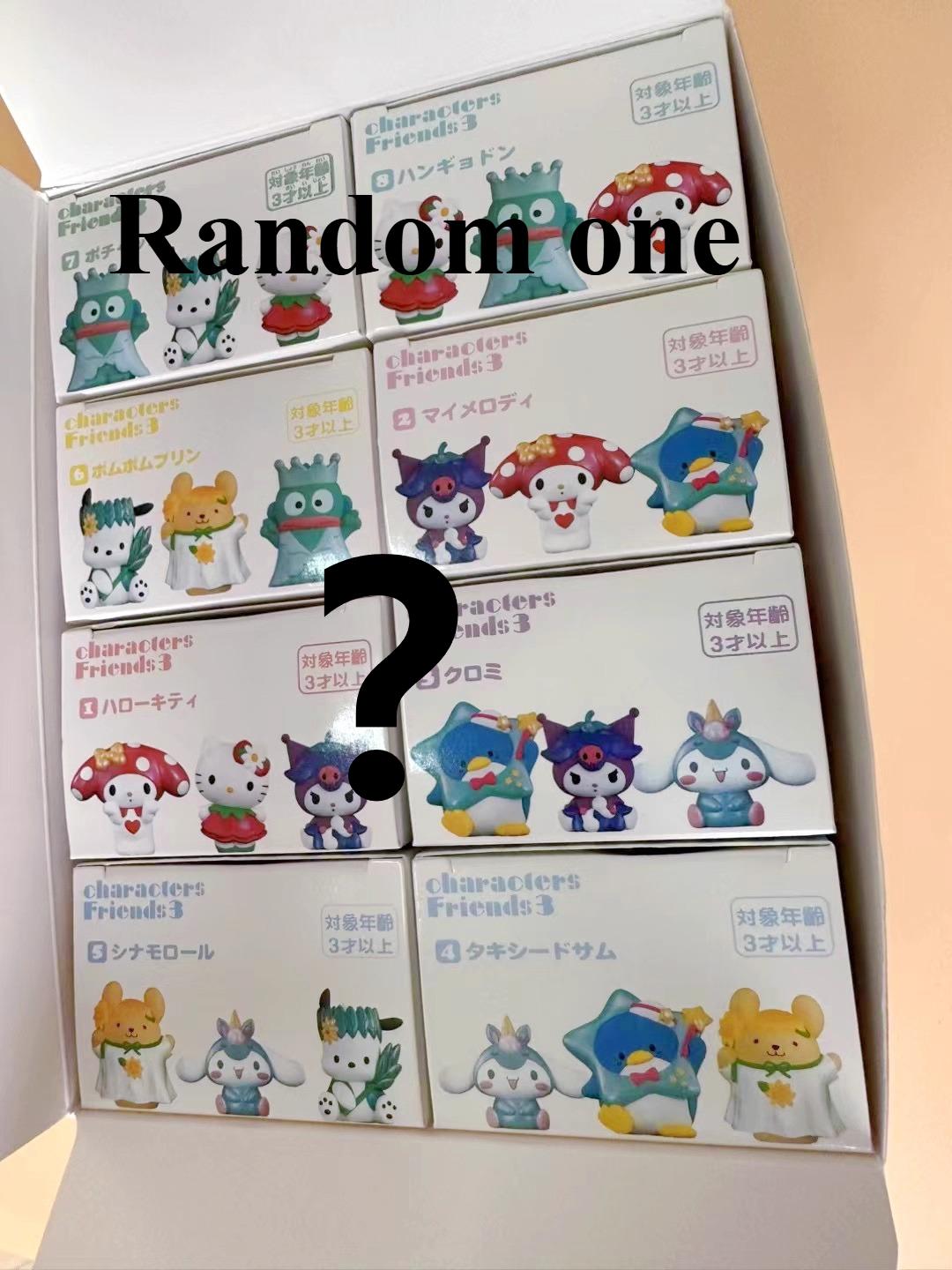 

Оригінал Bandai Shokugan Друзі Sanrio 3-я серія Kuromi Pompompurin Pochacco Hangyodon Фігурка Колекційні Іграшки Милий Декор для Дому Подарунок