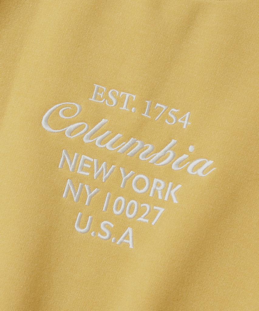 COLUMBIA UNIVERSITY Cu Big Script Women Terry Sweatshirts Vintage Yellow