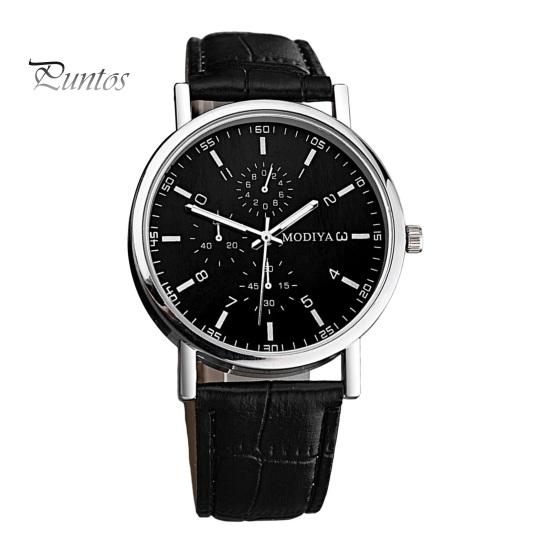 Men Dress Watch Watches Chronograph Casual Analog Quartz Movement Belt Strap Wristwatch Gift for Boyfriend Father Sleek