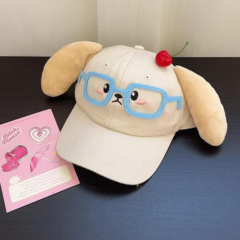 Adorable Plush Rabbit Hat, Korean Style, Face-Slimming Baseball Cap for Outings