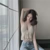 Backless Tassel Knit Bikini Vest with Chest Pad