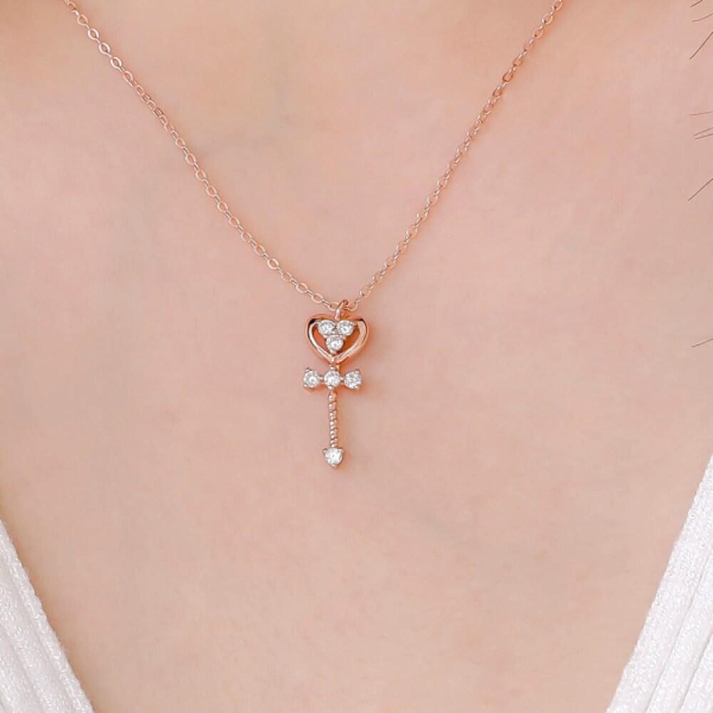 [Shine] Jefferson 925 Silver Necklace Rose Gold
