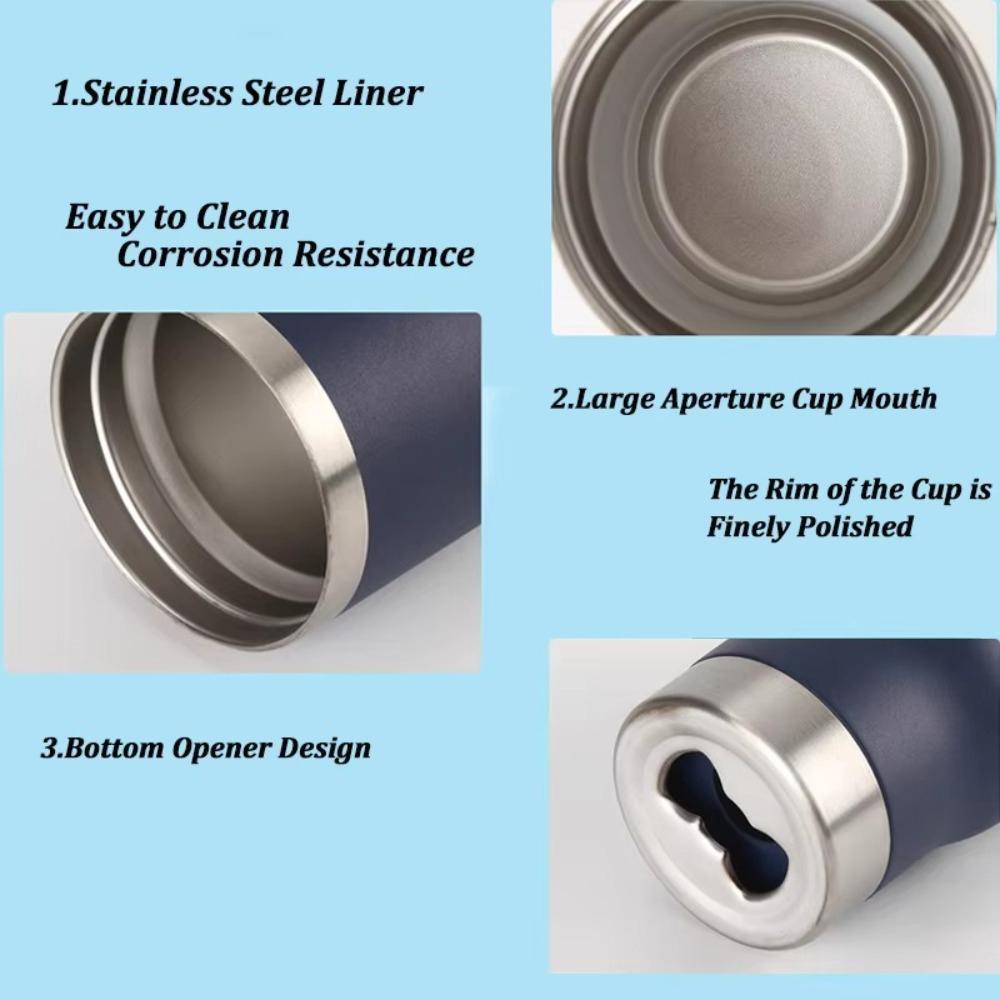 14OZ Thermos Cup Cold Storage Tank Opener Thickened Keep Cooling Bottle