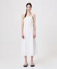 Etmont Slip Heart Neck Shirring Dress, White