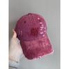 American Retro Ripped Baseball Cap for Women In Spring and Summer New Washing and Old Versatile Baseball Cap Showing Off Their Faces and Small Hats