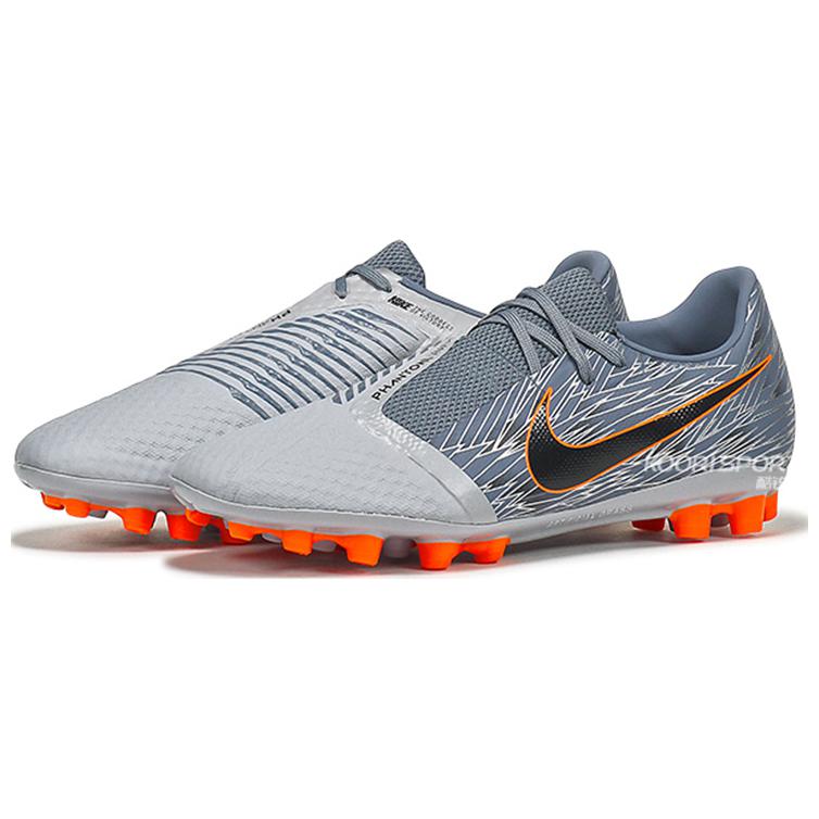 Nike Phantom Venom Round Toe Comfortable AG (Rubber Short Studs) Non-Slip Durable Soccer Shoes Men Soccer Shoes Gray AV3038-008