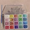 20/24 Colors Watercolor Paint Set Seamless Blending High Transparency Fine Pigment Distribution Natural Gum Portable Palette