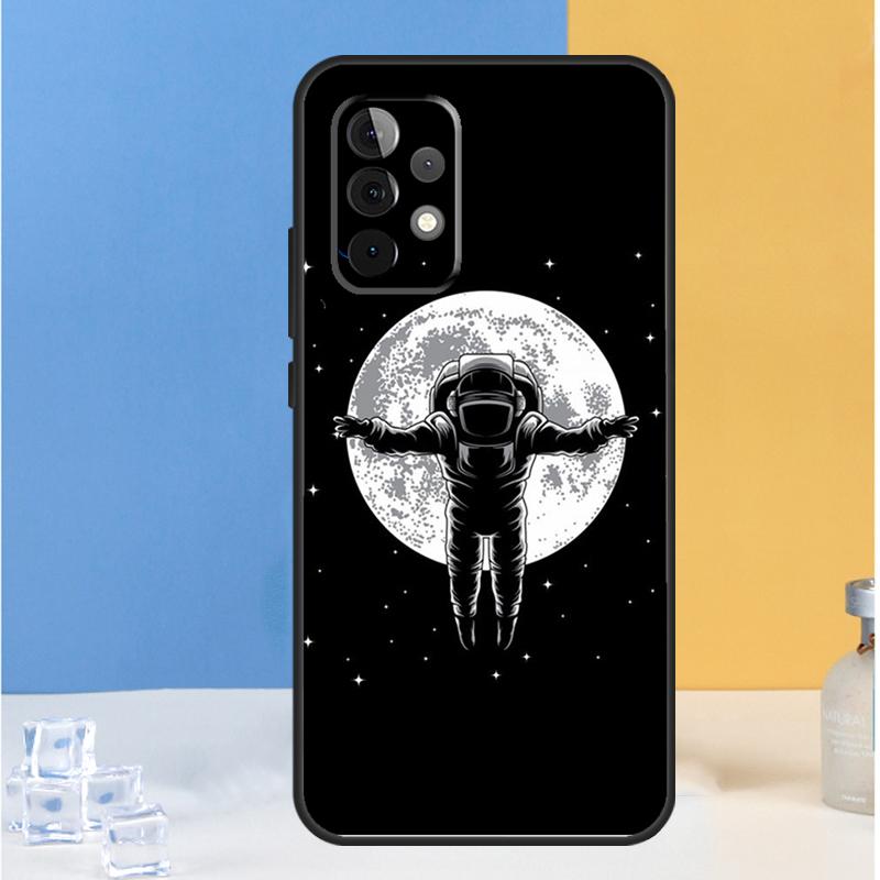 Aesthetic Space Moon Astronaut For Samsung Galaxy A54 A34 A14 A13 A33 A53 A36 A05 A06 A16 A32 A52 A55 A35 A15 A56 A26 Case