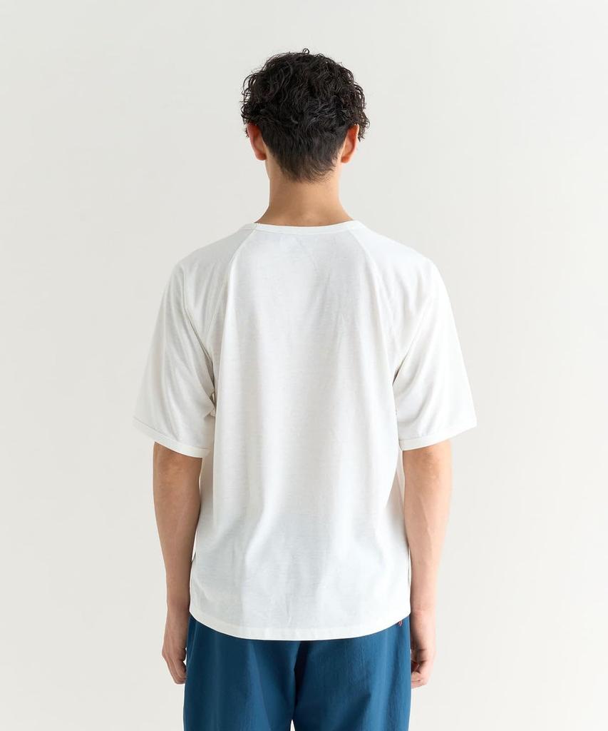 NANGA DRY MIX RAGLAN SLEEVE TEE Black White Casual Short Sleeve Shirt Moisture Wicking Quick Drying UV Protection Men's N2500-1M513A