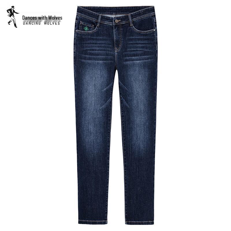 Dancing with Wolves Herren Farbechte Stretch-Denim-Jeans