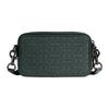 Coach Charter 19 Logo Embossed Classic Monogram Zipper Closure Jacquard With Calfskin Shoulder Crossbody Bag Small Men Bags Green CM372-RFT