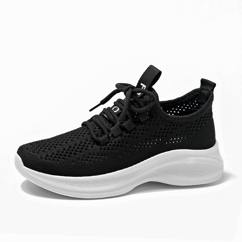 2025 summer ins Korean version of the new fly-woven women's shoes student sports running casual shoes breathable height-increasing shoes F987