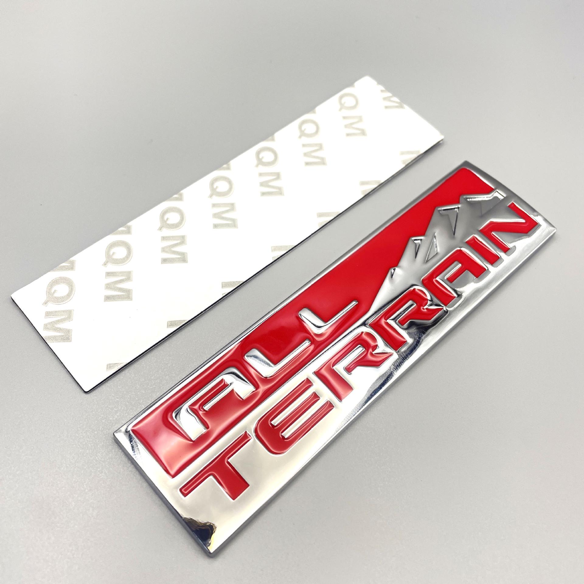

Chevrolet Pickup Trucks All-Terrain Logo Decal for Off-Road Use. срібний/червоний