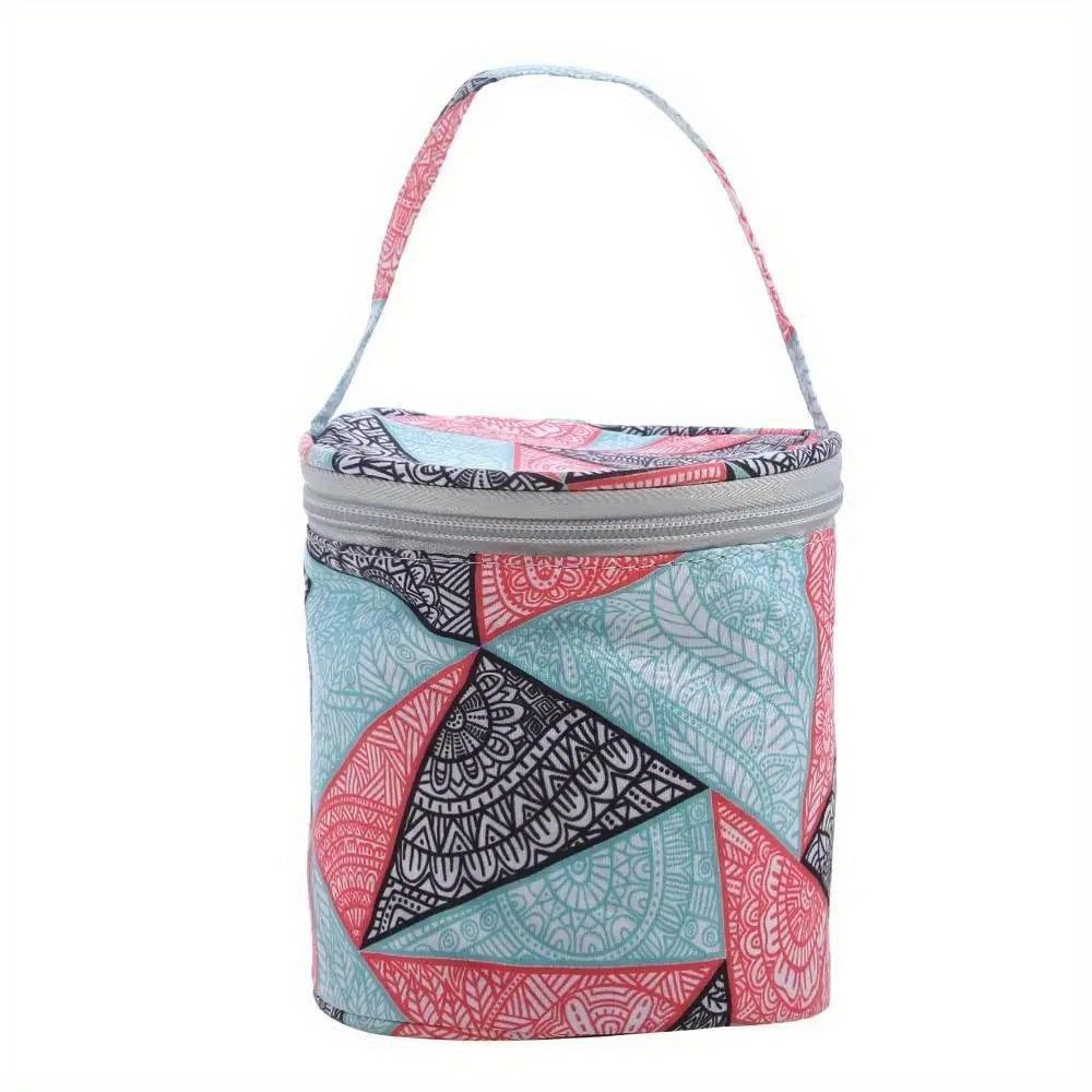 Yarn Storage Bag Round Knitting Yarn Bags Organizer Crochet Sewing Needles Handbag Weave Tools Accessories Bowl Crafts Tote