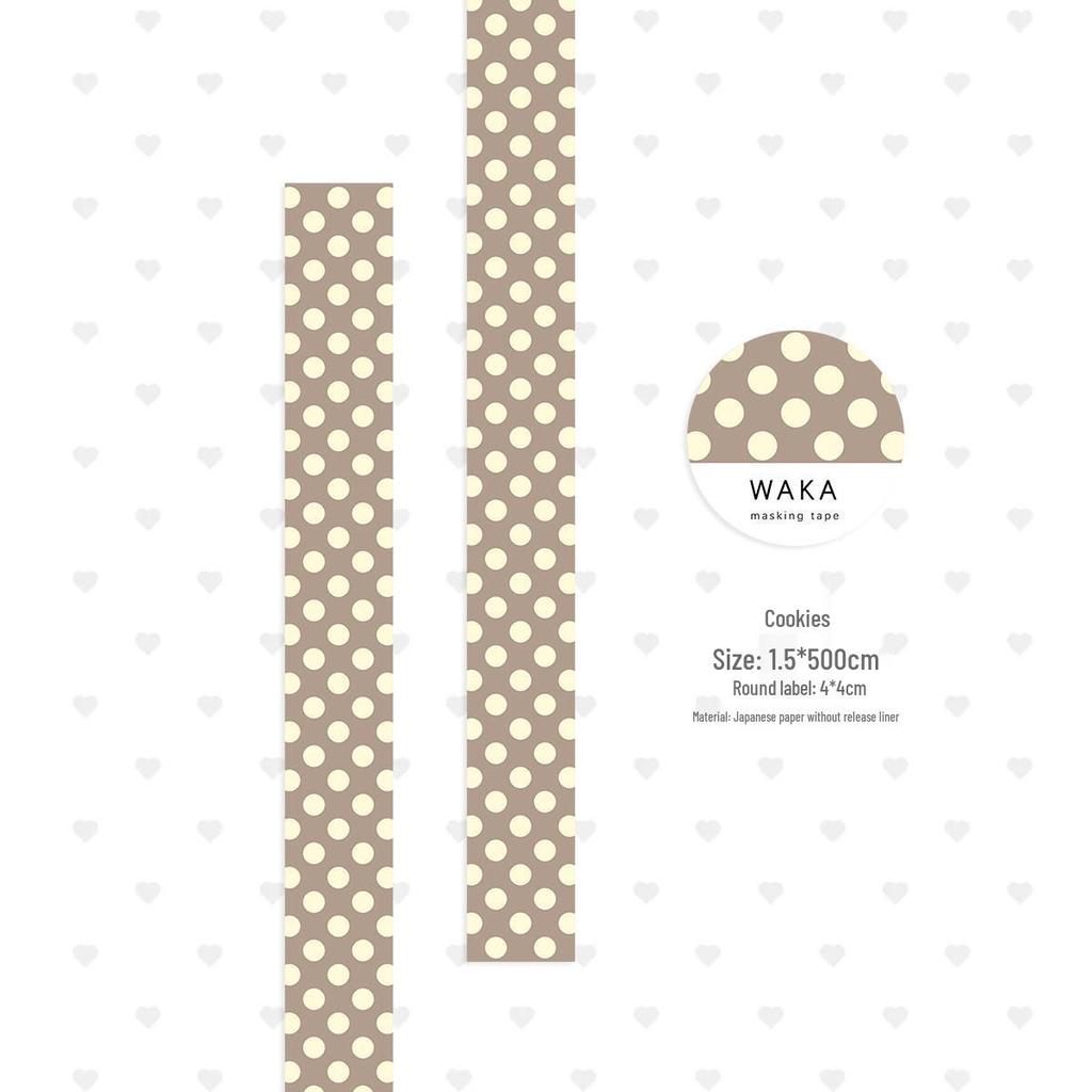 Polka Dot Washi Tape: Durable, hand-tearable tape perfect for DIY projects and organizing with colorful polka dot patterns and pull-strip designs.