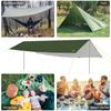 3x6m Awning Waterproof Tarp Tent Shade with Pole Folding Camping Canopy Ultralight Beach Sun