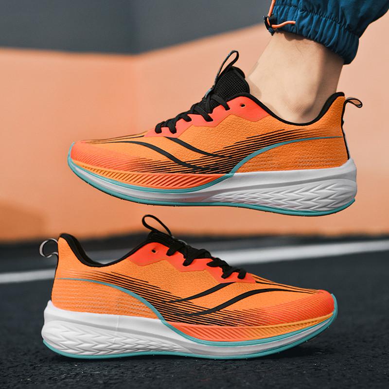 Fashion Orange Breathable Sneakers Outdoor Men's Women's Casual Shoes Running Basic Training Cushioning Summer 2025 New White 45