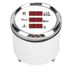 52mm Digital Oil Pressure Water Temp Gauge with Backlight 3 In 1 LED Display Tachometer for Boat Yacht RV Truck
