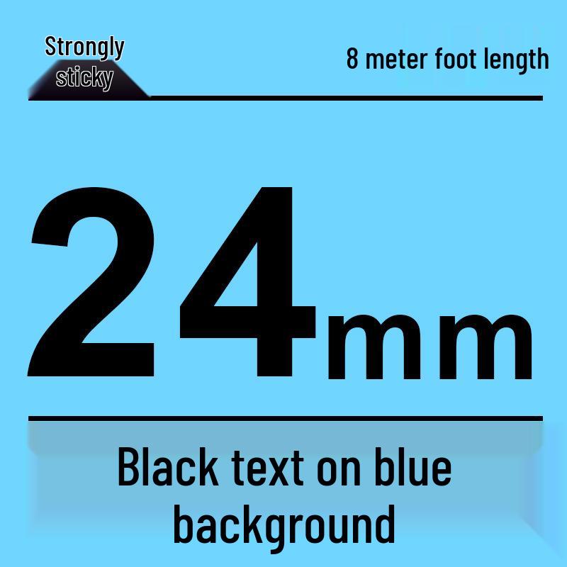 Compatível Fita para Rotulador Brother 12mm: PT-E100B/D210/D450/115B, Autoadesivo Laminado