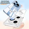 Transparent for Magsafe Case for Huawei Pura 80 70 Pro Pro+ Ultra with Magnetic and Stand Ring Supports Wireless Charging Cover