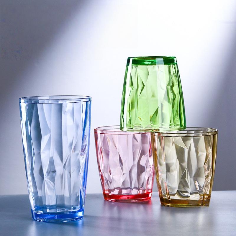 6Pcs Set of 6 Colorful Durable Drinking Cups, Shatter-resistant Acrylic Hard Plastic Cups, Suitable for Juice, Beverages, Beer