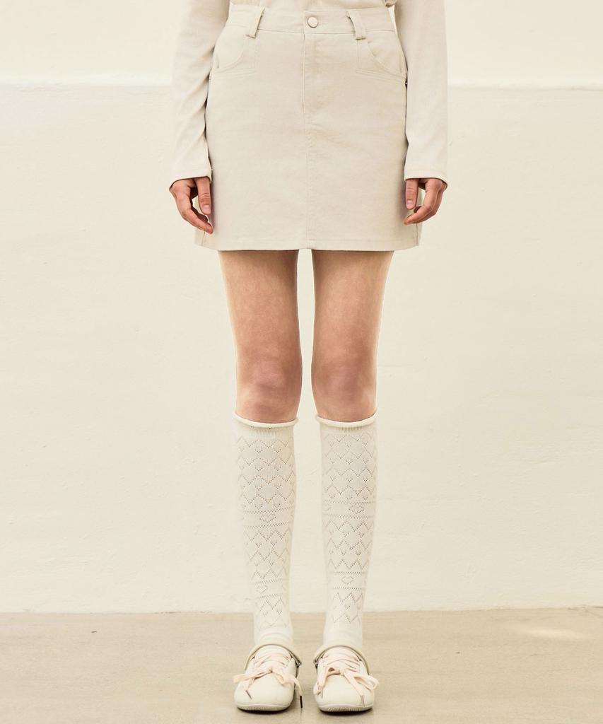 Slow Lolly Daily Short Denim Skirt_3 Colors