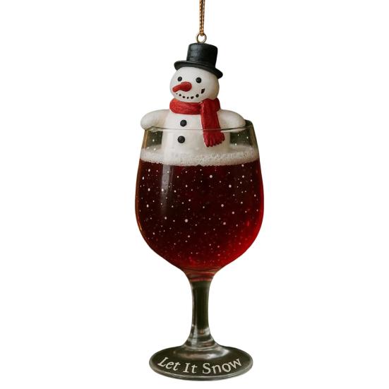 Christmas Ornament Drink Cup Hanging Charm Personalized Holiday Lanyard Decorations for Family Friends