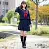 Sailor Suit Navy Blue Uniform Ribbon Costume High School Girl Cosplay Size S [Classe] Women's Cross-dressing
